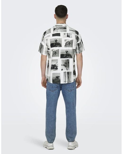 Camisa De Only & Sons de hombre de color White