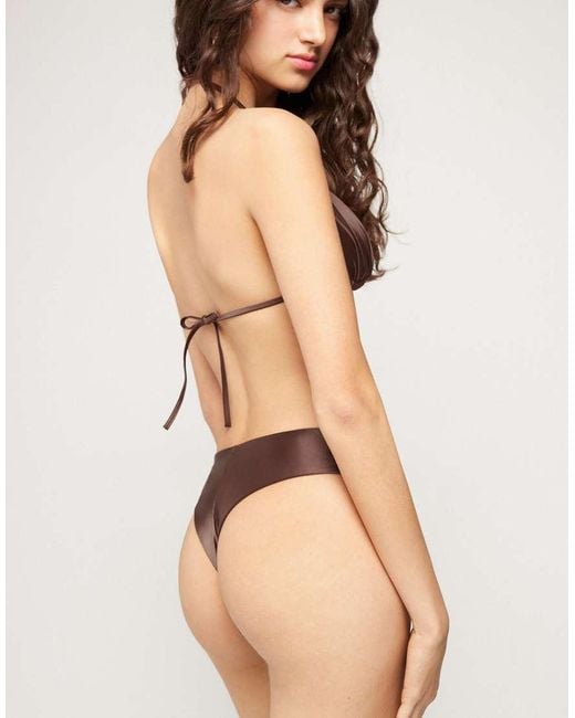 Tezenis Brown Brazillian Bikini Bottoms