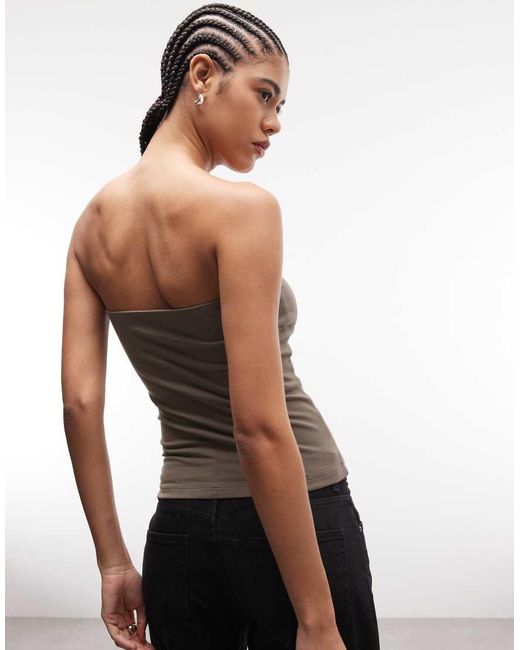Collusion Multicolor Longline Double Layer Bandeau Top