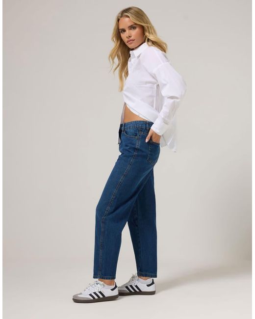 PixieGirl Blue Petite Barrel Leg Jeans