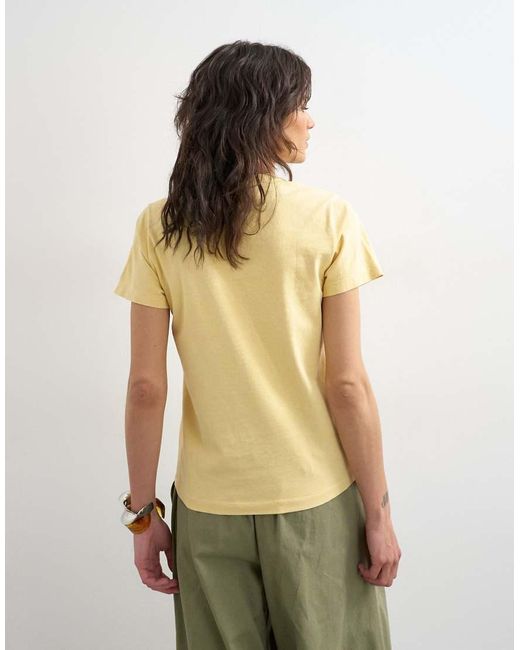 TOPSHOP Yellow 'the Good Life' Graphic Classic Tee