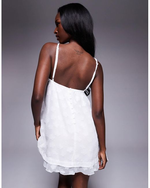 open lace back dress Whitlock Mini Dress White / Floral main image 0