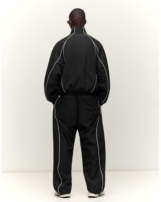 Bershka Black Contrast Technical Jacket for men