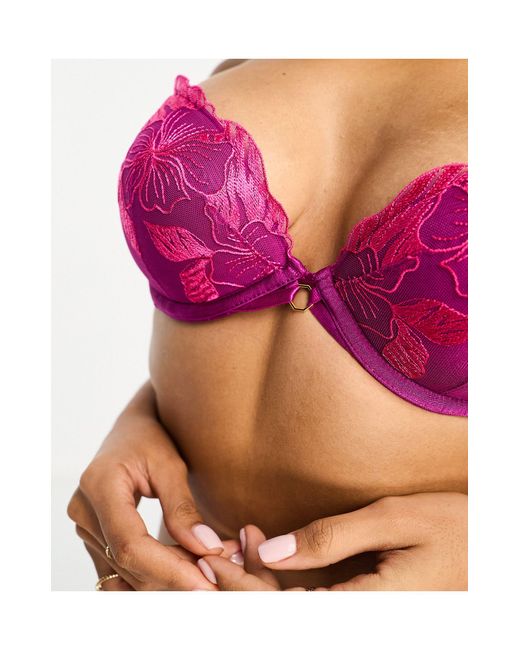 Ann Summers Pink Worshipped Padded Plunge Bra