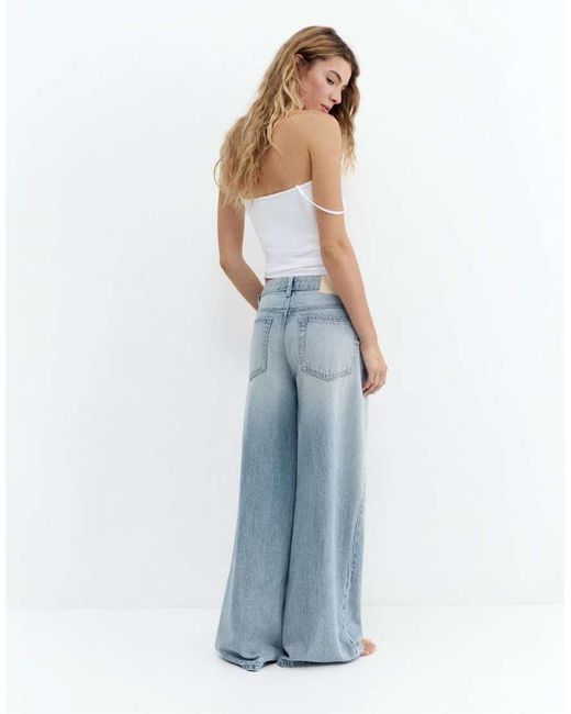 Pull&Bear Blue Loose Oversize Jeans