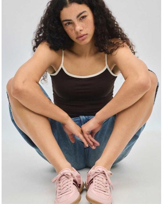 Stradivarius Pink S011 Basic Retro Trainers