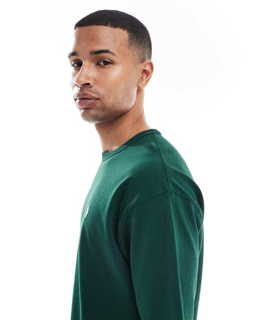 Camiseta Holgada Con Logo De Texto Estampado En La Espalda De Tejido Grueso Icon De Polo Ralph Lauren de hombre de color Green