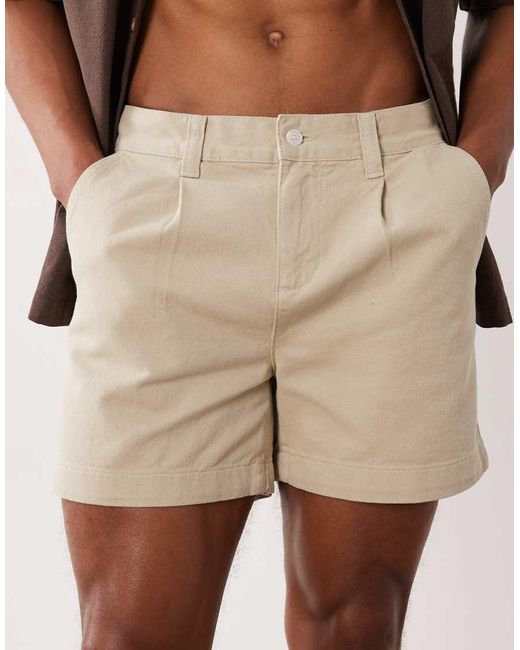 ASOS Natural Shorter Length Short for men