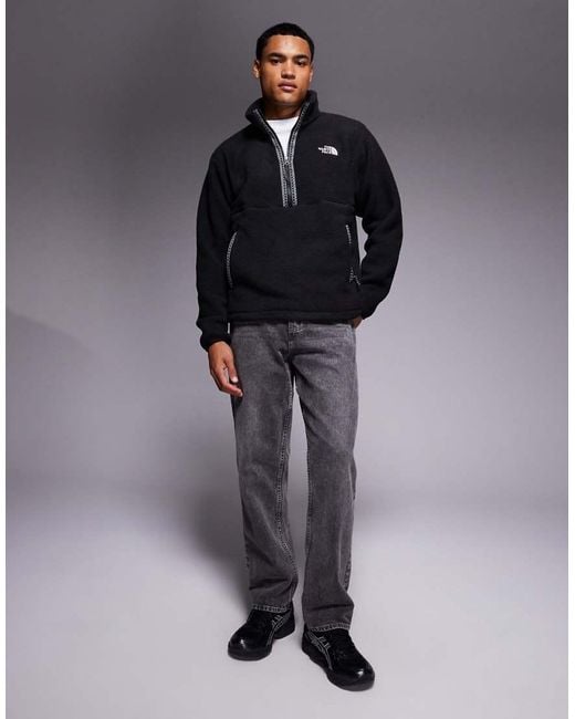 The North Face Brown Fleeski 1/4 Zip Heavy Fleece Jacket for men