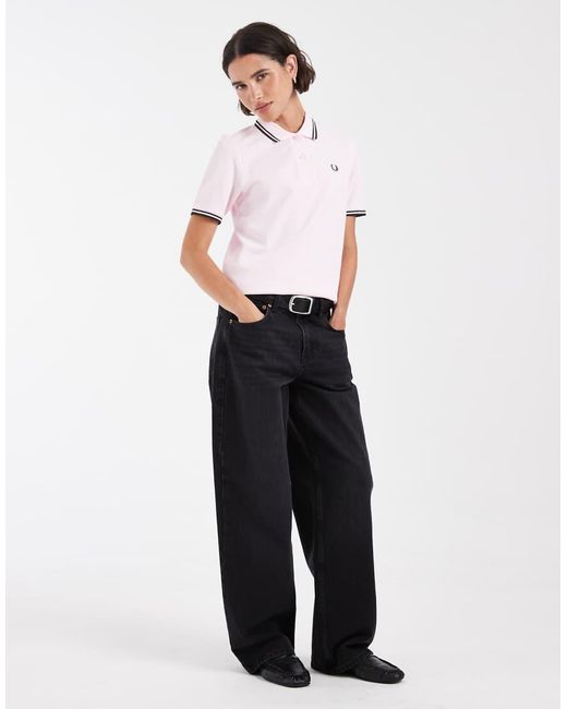 Fred Perry White Twin Tipped Polo Shirt