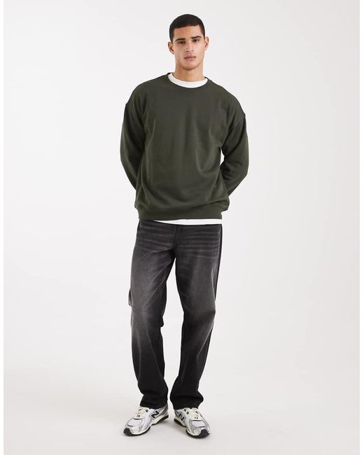 New Look Black Oversized Sweatshirt for men