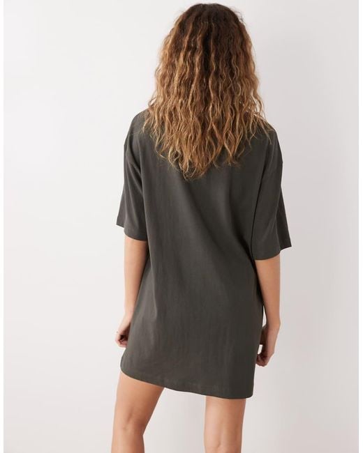Weekday Gray Oversized T-shirt Dress