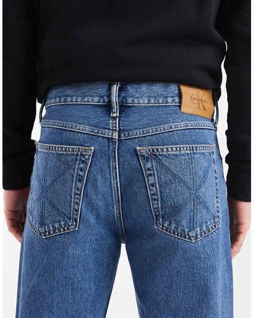 Calvin Klein Blue 90s Straight Jeans for men