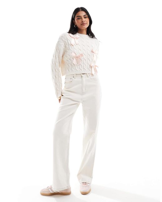 Miss Selfridge White – strickpullover