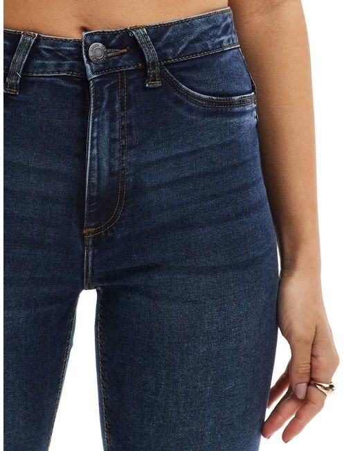 Noisy May Blue Callie High Waist Skinny Jeans