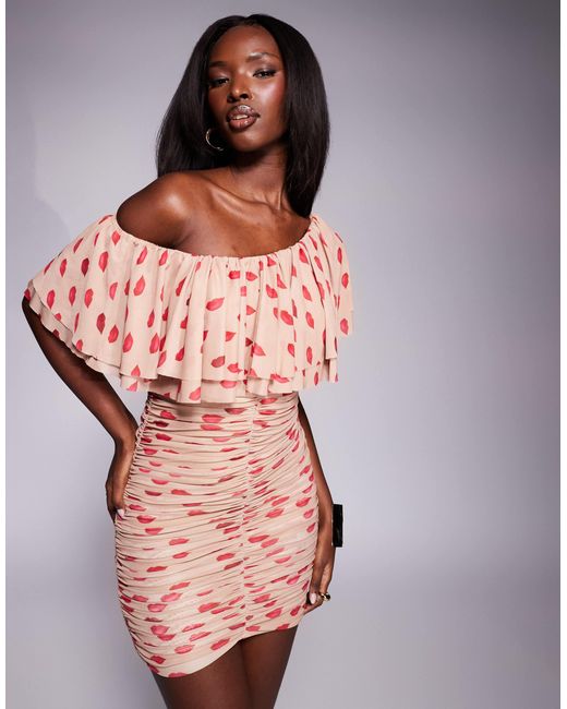 AFRM Pink – vivian – gerafftes minikleid