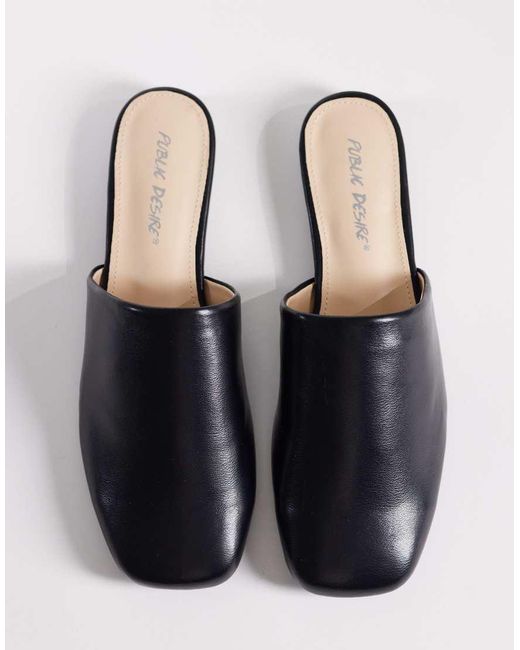 Public Desire Blue Emmi Flat Mules