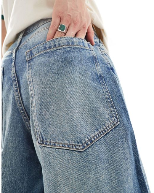 Bershka – superweite jeans in Blue für Herren
