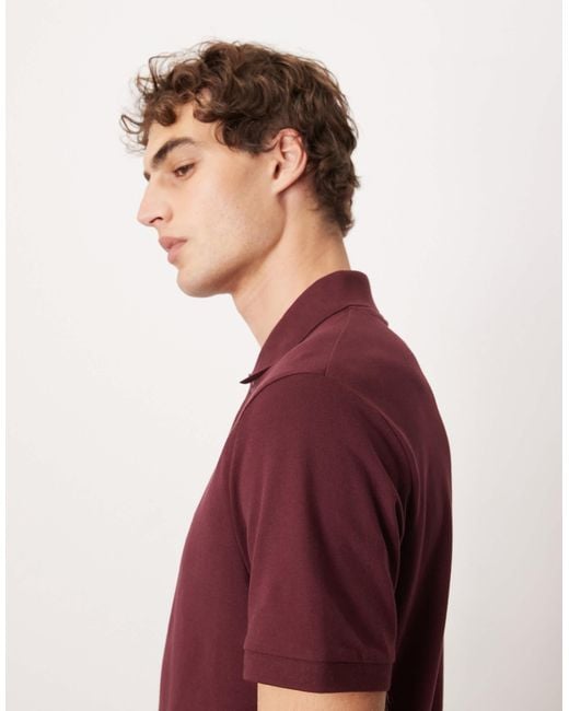 ASOS – basic-polohemd aus pikee in Red für Herren