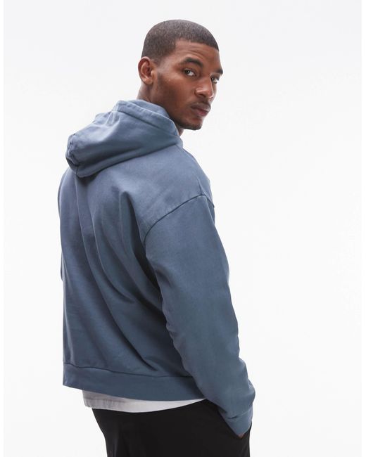 Topman – oversize-kapuzenpullover in Blue für Herren