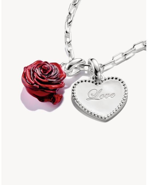 Thomas Sabo Red Charm Pendant Rose Blossom Connect