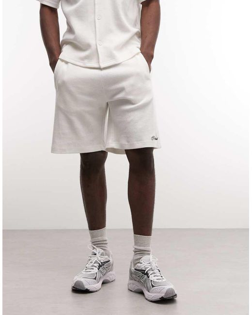 Prohibited Black Waffle Shorts Co-ord for men