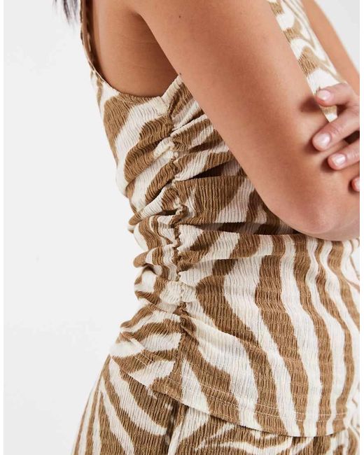 Vero Moda Multicolor Sleeveless Ruched Jersey Top