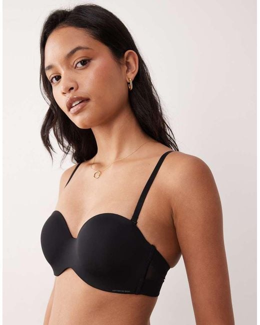 Cotton On Black Strapless Lightly Lined Everyday T-shirt Bra