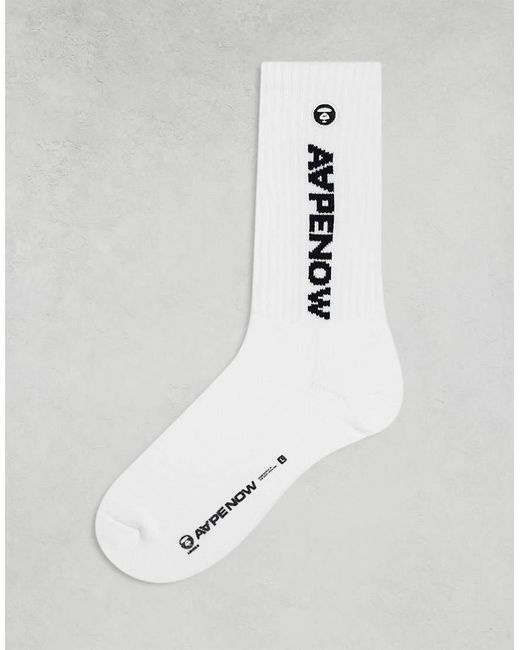 Aape By A Bathing Ape White Aape By A Bathing Ape Socks