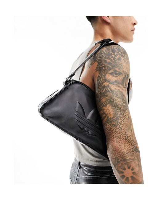Adidas Originals Black Adidas Originals Trefoil Shoulder Bag for men