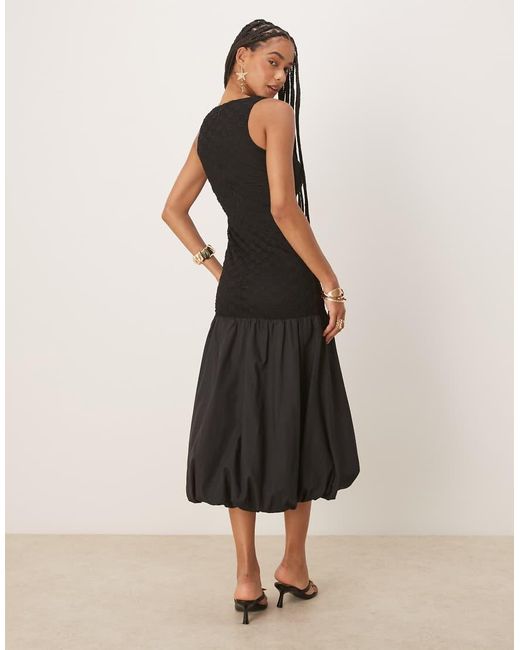 Bardot Black Melody Lace Poplin Maxi Dress