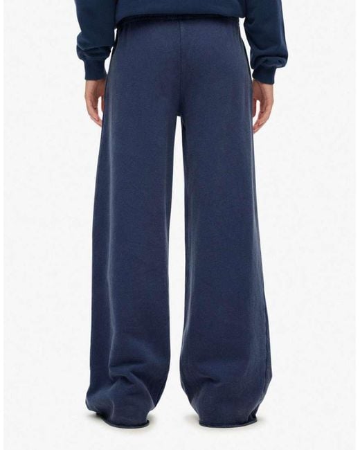Superdry Blue Athletic Essentials Low Rise Flare Joggers