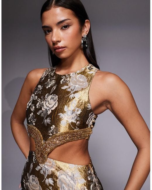 asos design dresses draped bodice satin maxi dress with cowl back detail in teal making it perfect for special occasions or evening outings ASOS DESIGN embellished pearl baroque