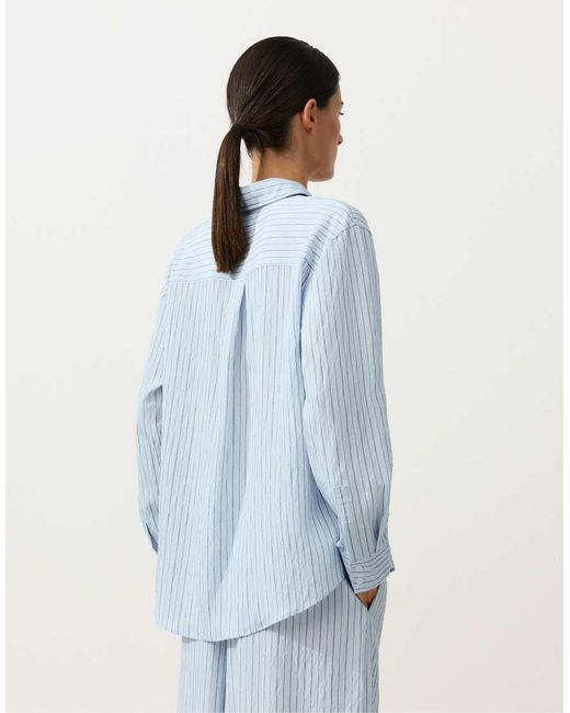 Oysho Blue Regular Striped Shirt