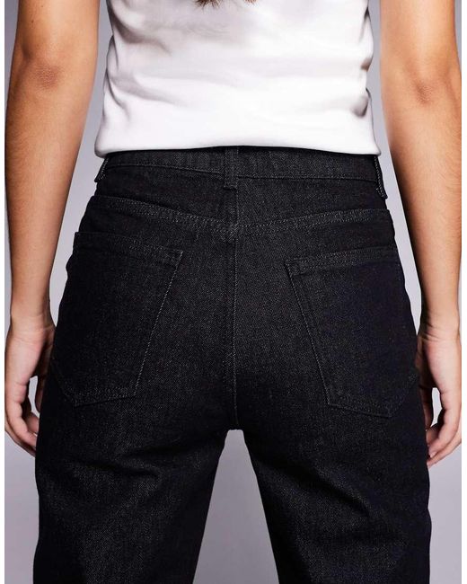 ASOS Black Ultra High Waisted Slim Straight Jeans