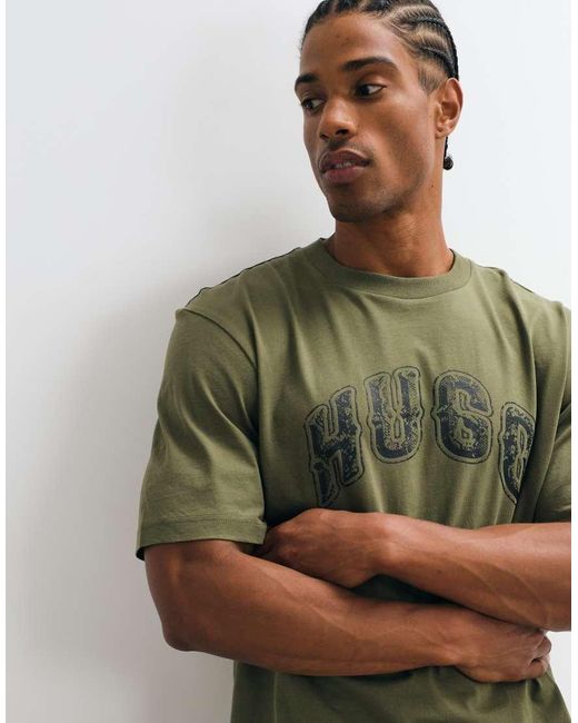 HUGO Green Nerpient Regular Fit Chest Logo T-shirt for men