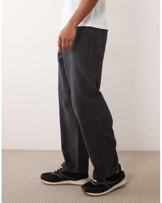 ASOS Natural Loose Textured Jeans for men
