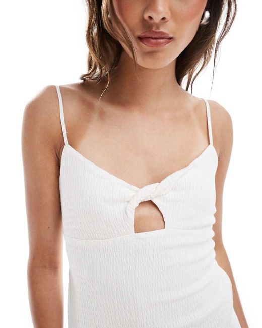 Billabong White Crystal Clear Midi Beach Dress