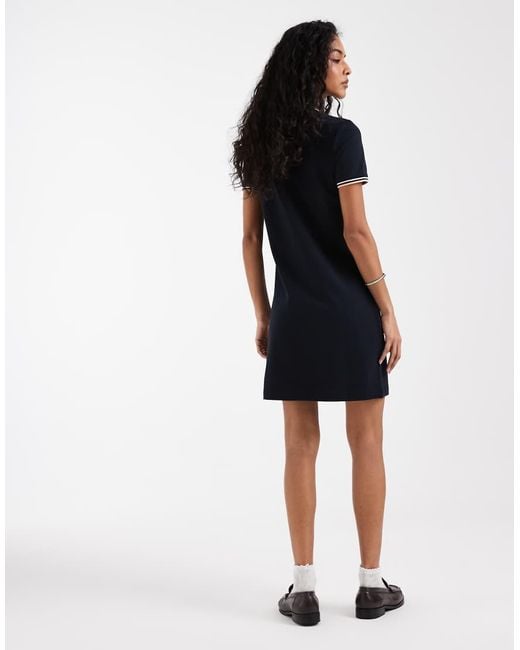 Fred Perry Blue Twin Tipped Mini Polo Dress