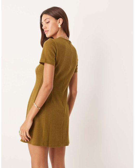 ASOS Supersoft Short Sleeve Fit And Flare Mini Dress in Green | Lyst UK ASOS Supersoft Short Sleeve Fit And Flare Mini Dress in Green | Lyst UK