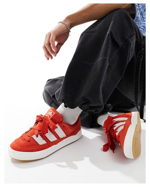Adidas Originals Red Adimatic Gum Sole Trainers