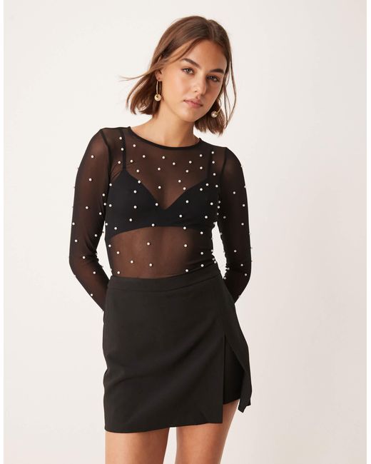 Pimkie Black Side Split Skort