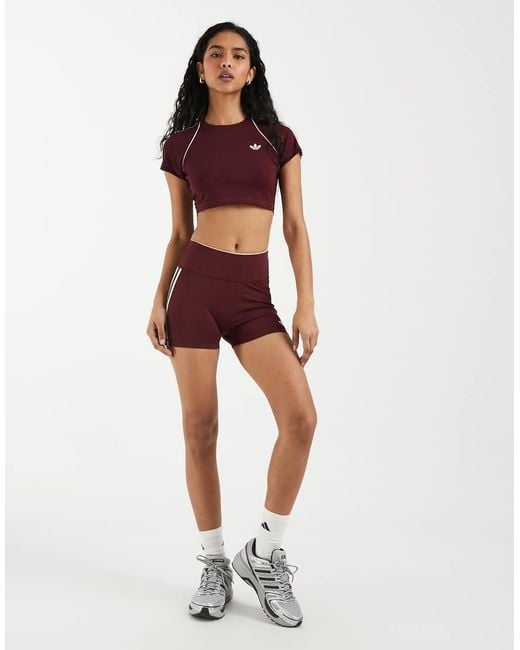 Adidas Originals Red Adidas Originals Sport Cropped T-shirt