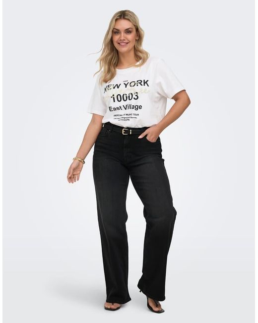 ONLY Black Wide-Fit Jeans