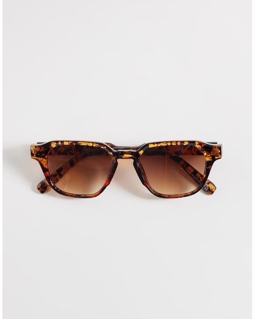 ASOS Natural Square Sunglasses for men