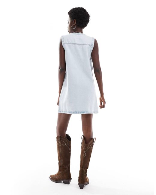 ASOS White – mini-jeanskleid