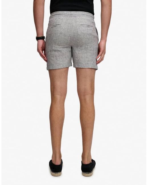 Superdry Black Linen Shorts for men