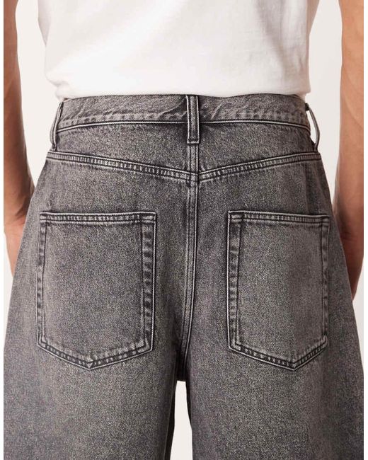 ASOS White Mid Length Denim Jort for men