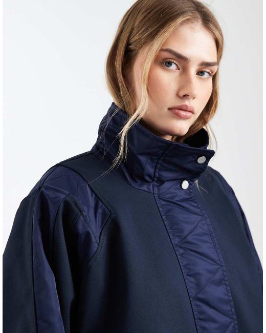 ASOS Blue Decon Spliced Bomber Jacket