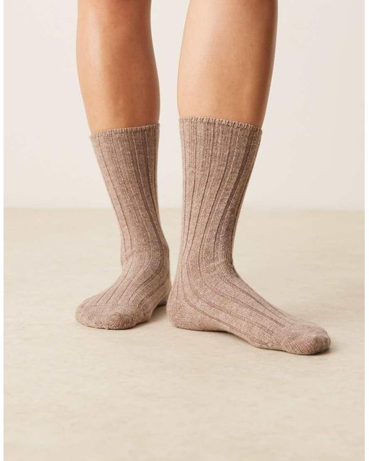 ASOS Natural Wool Lounge Socks